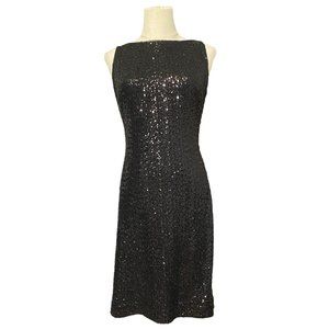 Ralph Lauren Evening Sequin Cocktail Dress Size 6